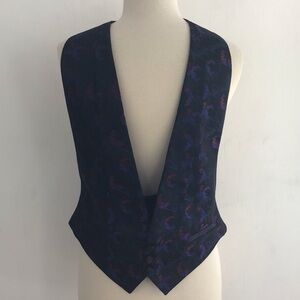 Formal tuxedo brocade evening vest and cummerbund set. Large 46-52